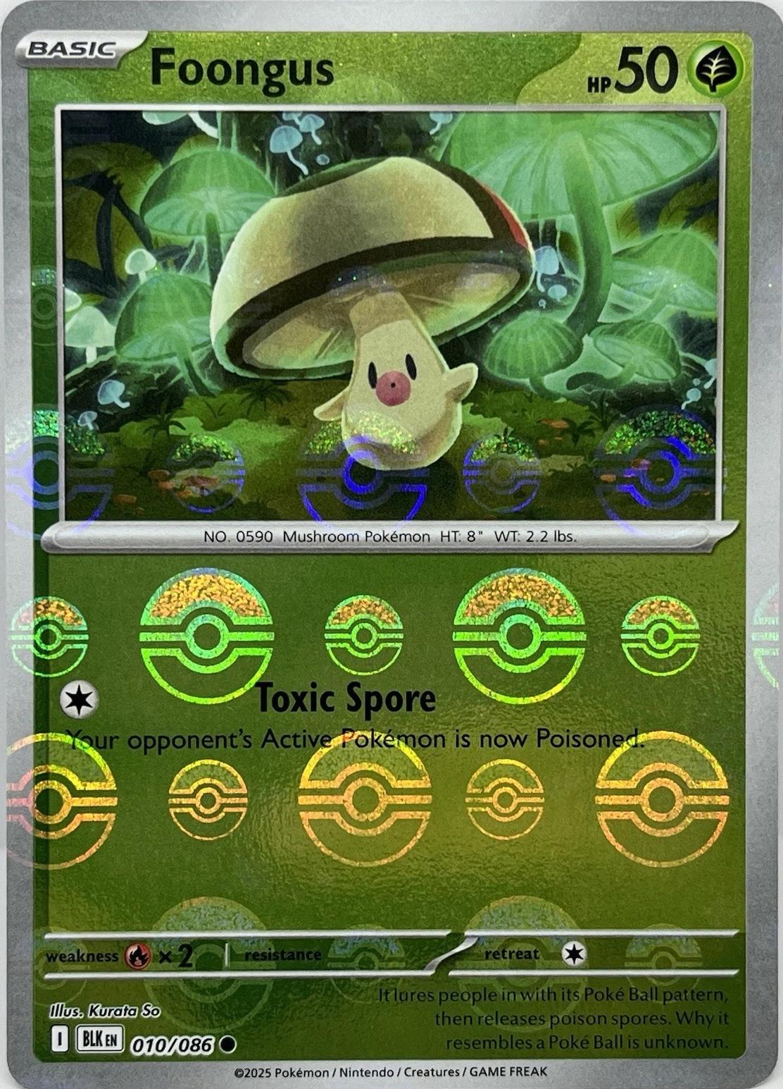Foongus (Poke Ball Pattern) - 010/086 Black Bolt