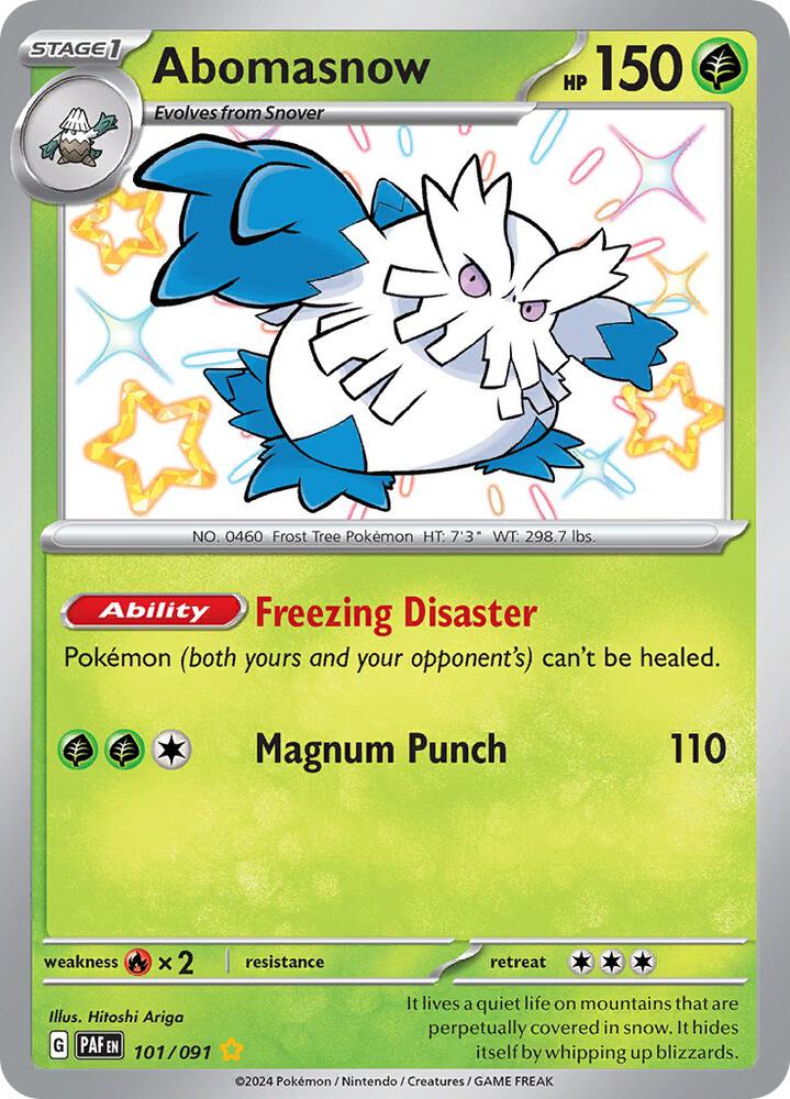 Abomasnow - Paldean Fates 101/091 Shiny Rare