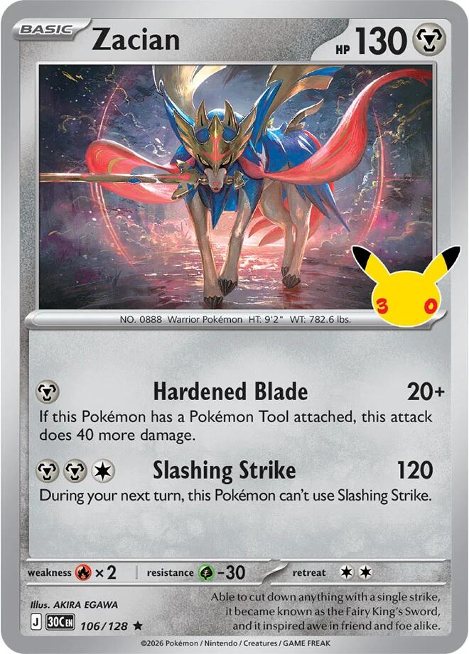 Zacian - 106/128 30th Celebration