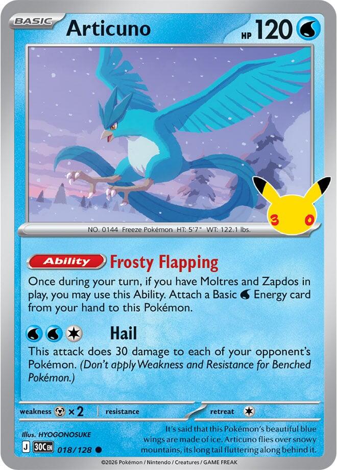 Articuno - 018/128 30th Celebration