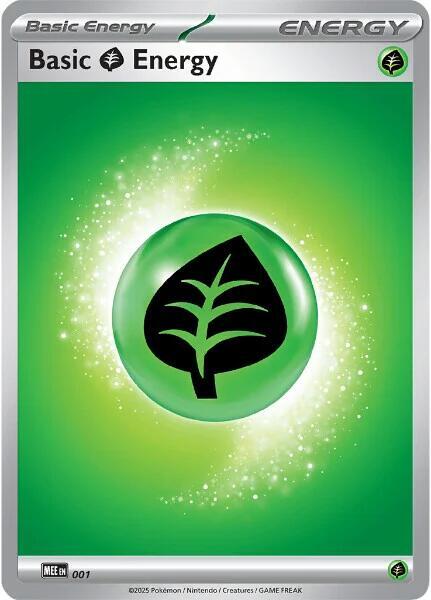 Basic Grass Energy - 001 Mega Evolution Reverse Holo