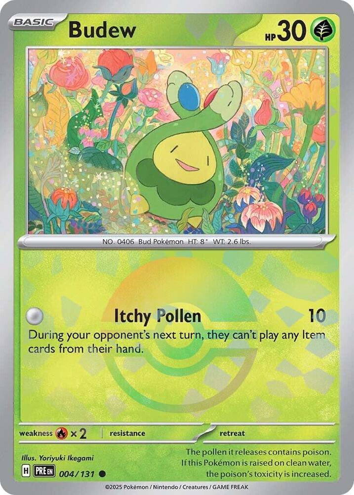 Budew - Prismatic Evolutions 004/131 Poke Ball Holo