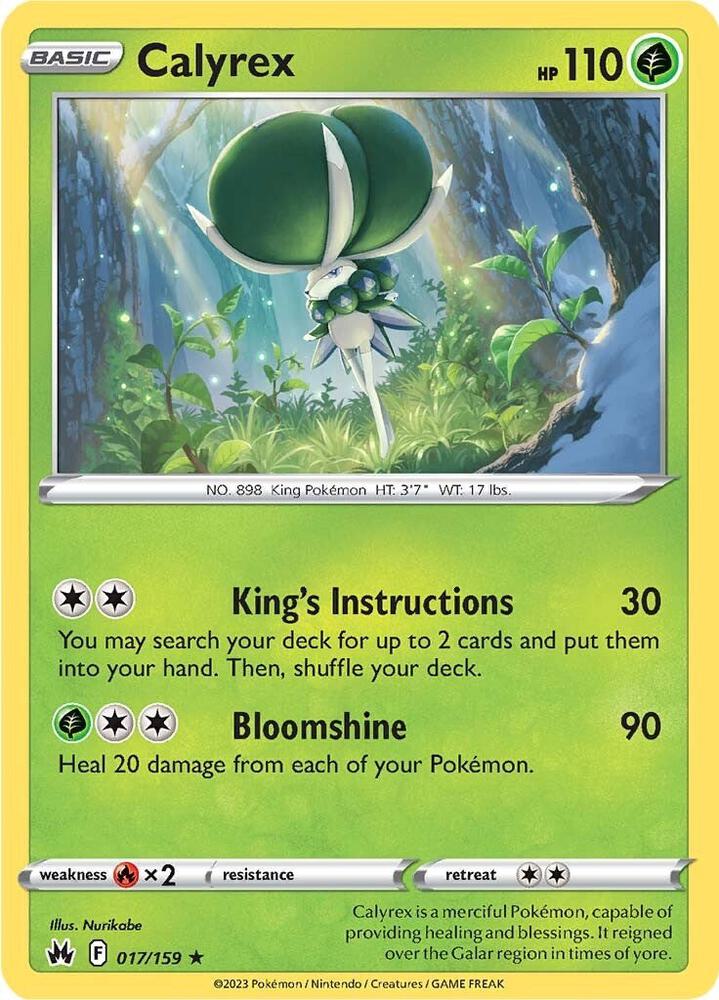 Calyrex - Crown Zenith 017/159 Reverse Holo