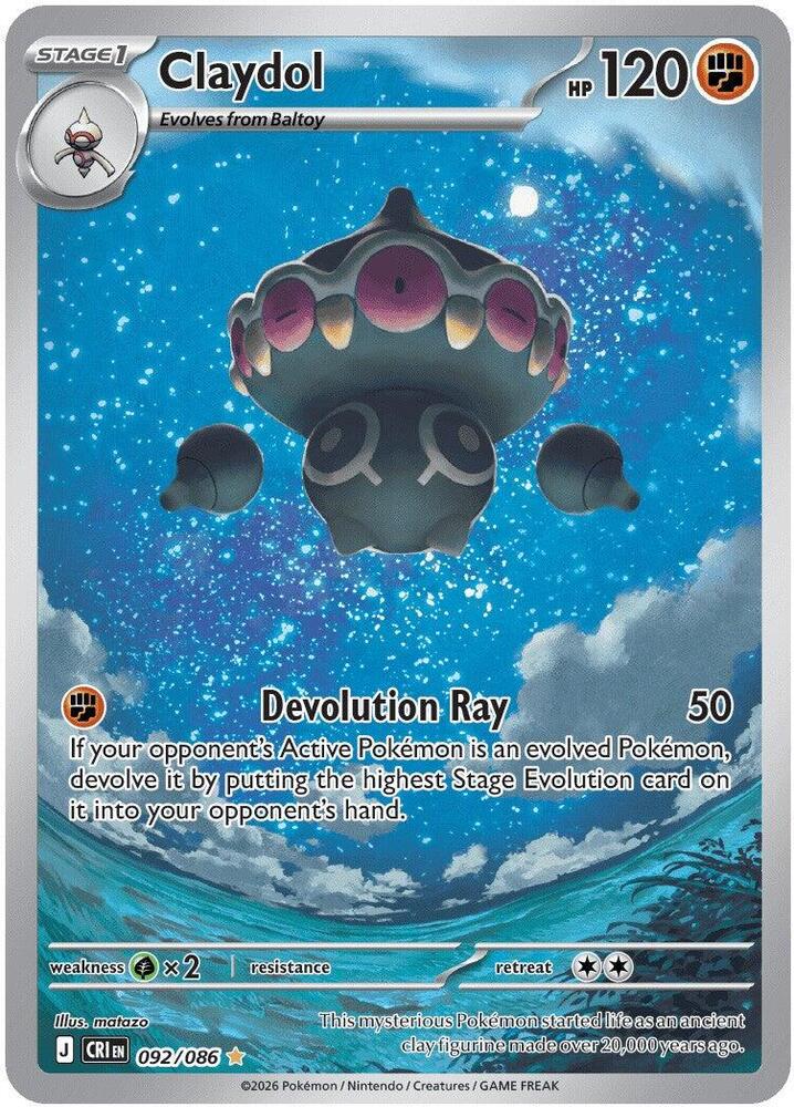 Claydol - 092/086 Chaos Rising Illustration Rare
