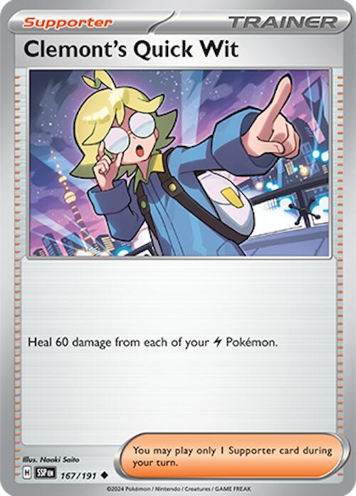 Clemont's Quick Wit - Surging Sparks 167/191 Uncommon