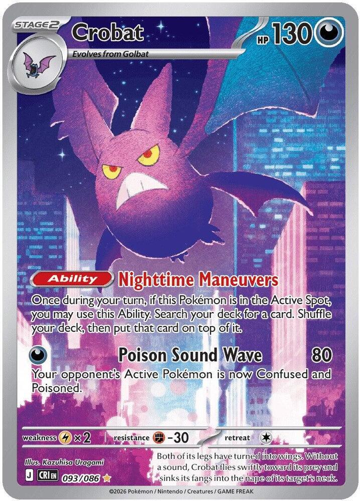 Crobat - 093/086 Chaos Rising Illustration Rare