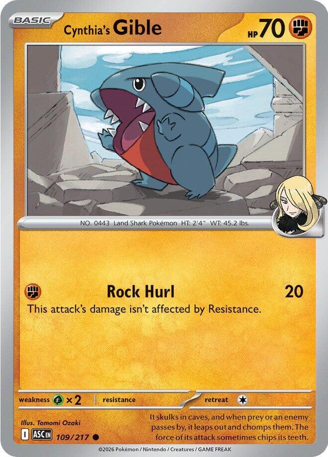 Cynthia's Gible - 109/217 Ascended Heroes