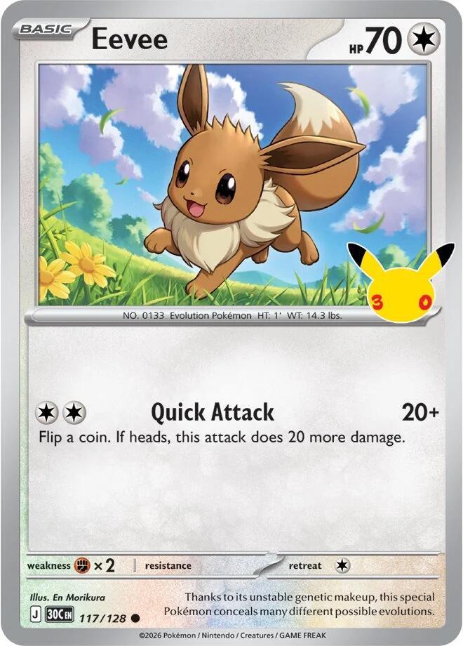 Eevee - 117/128 30th Celebration