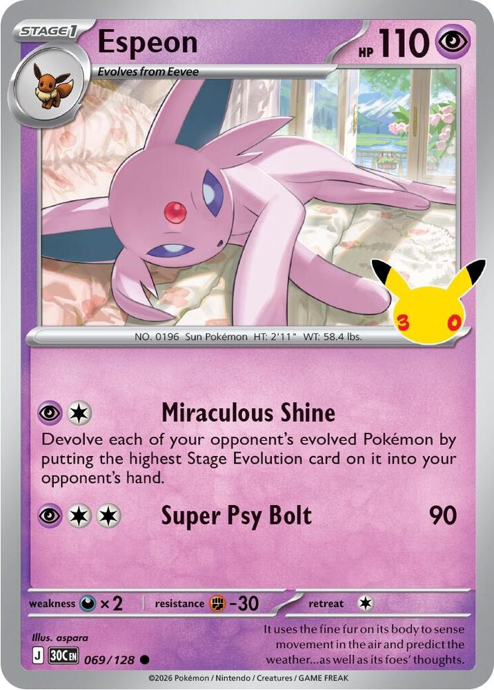 Espeon - 069/128 30th Celebration
