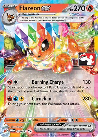 Flareon ex - 014/131 De Liga / Prize Pack - Español