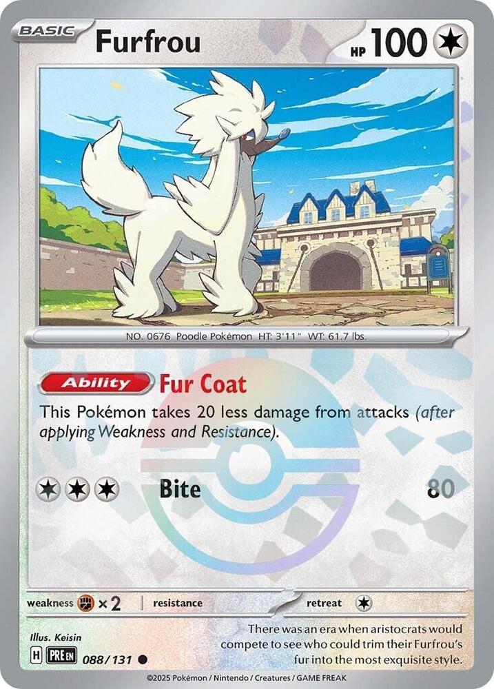 Furfrou - Prismatic Evolution 088/131 Poke Ball Holo