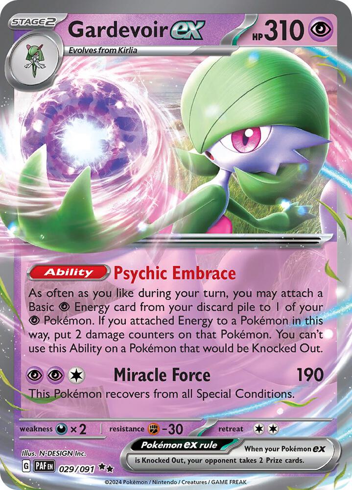 Gardevoir EX - Paldean Fates 029/091 Double Rare
