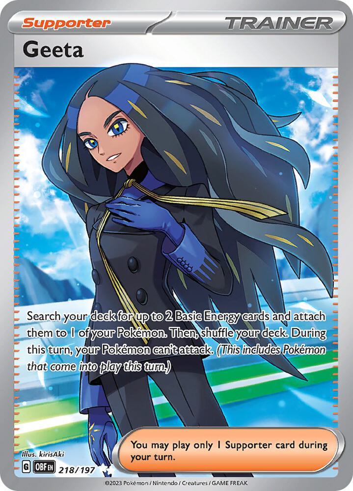 Geeta - 218/197 Obsidian Flames Ultra Rare