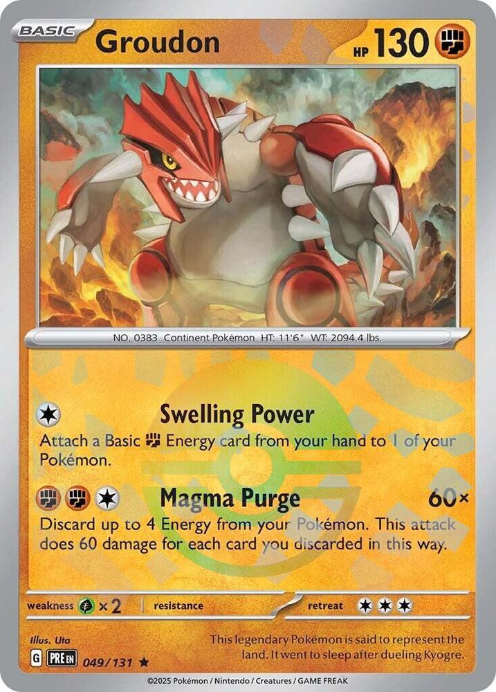 Groudon - Prismatic Evolutions 049/131 Poke Ball Holo