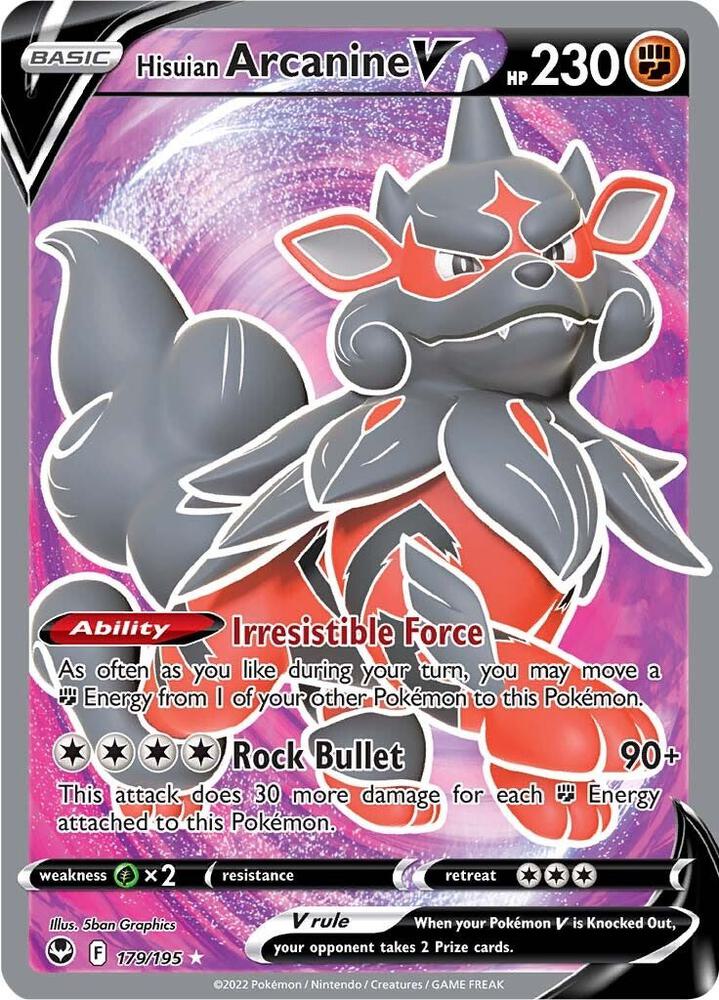 Hisuian Arcanine V - Silver Tempest 179/195 Full Art