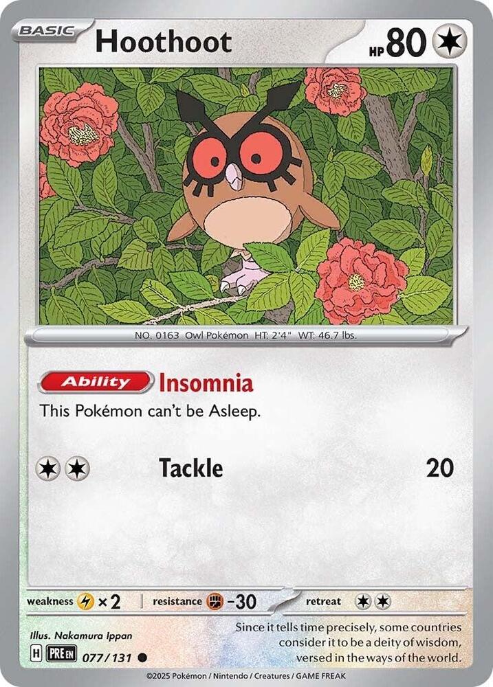 Hoothoot - Prismatic Evolutions 077/131