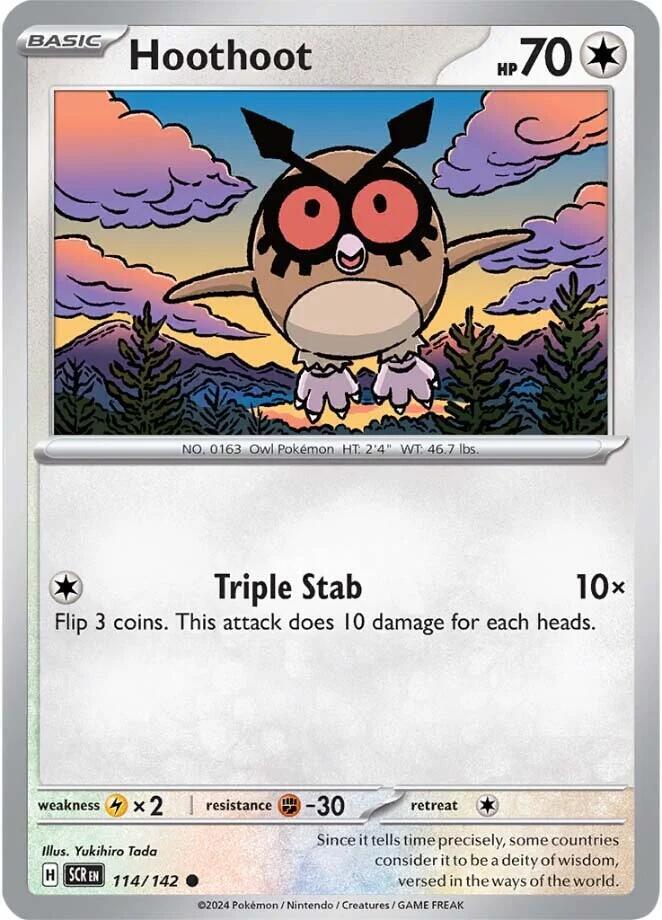 Hoothoot - 114/142 Stellar Crown Reverse Holo