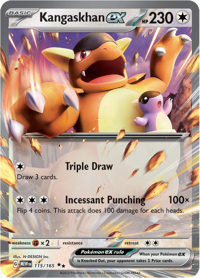 Kangaskhan EX - 115/165 Scarlet & Violet 151 Double Rare