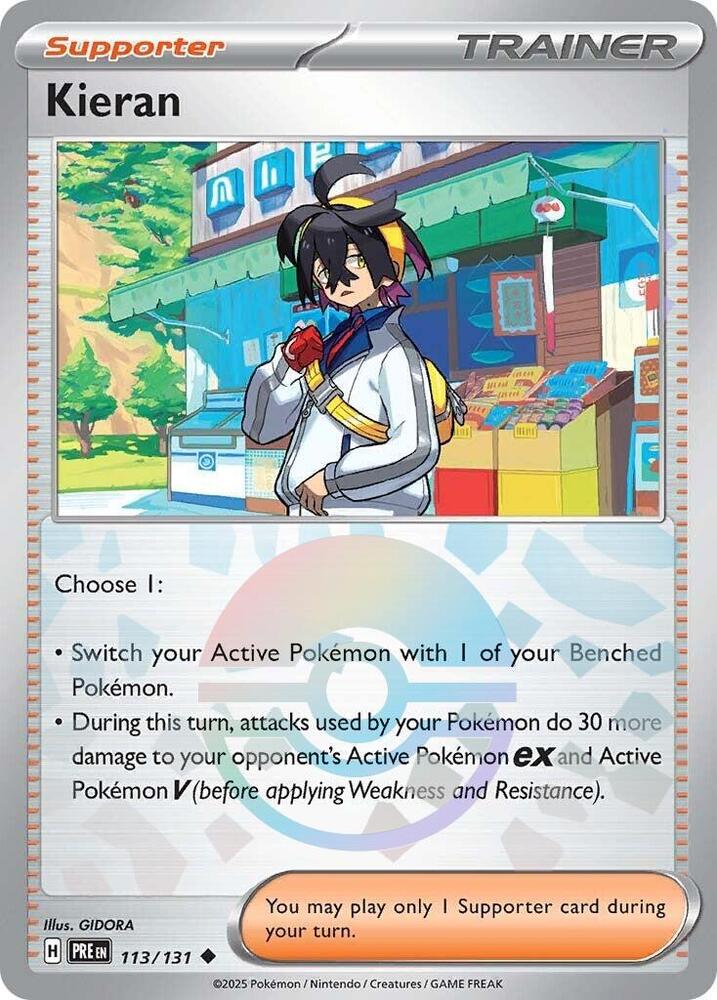 Kieran - Prismatic Evolutions 113/131 Poke Ball Holo