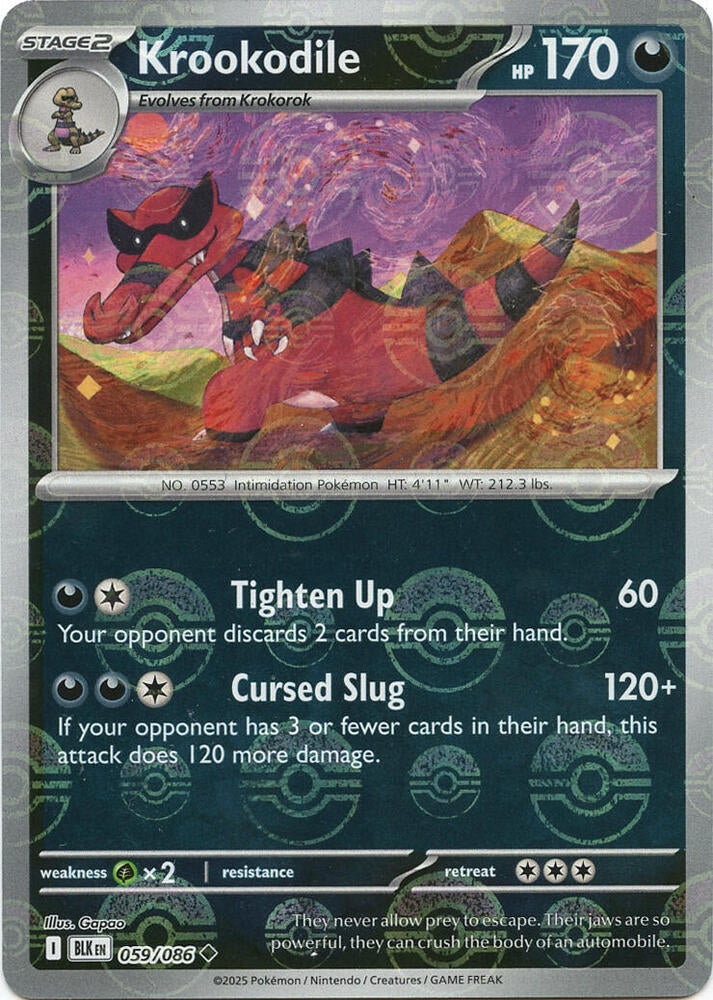 Krookodile (Poke Ball Holo) - 059/086 Black Bolt