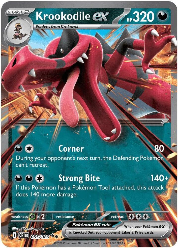 Krookodile ex - 055/086 Chaos Rising