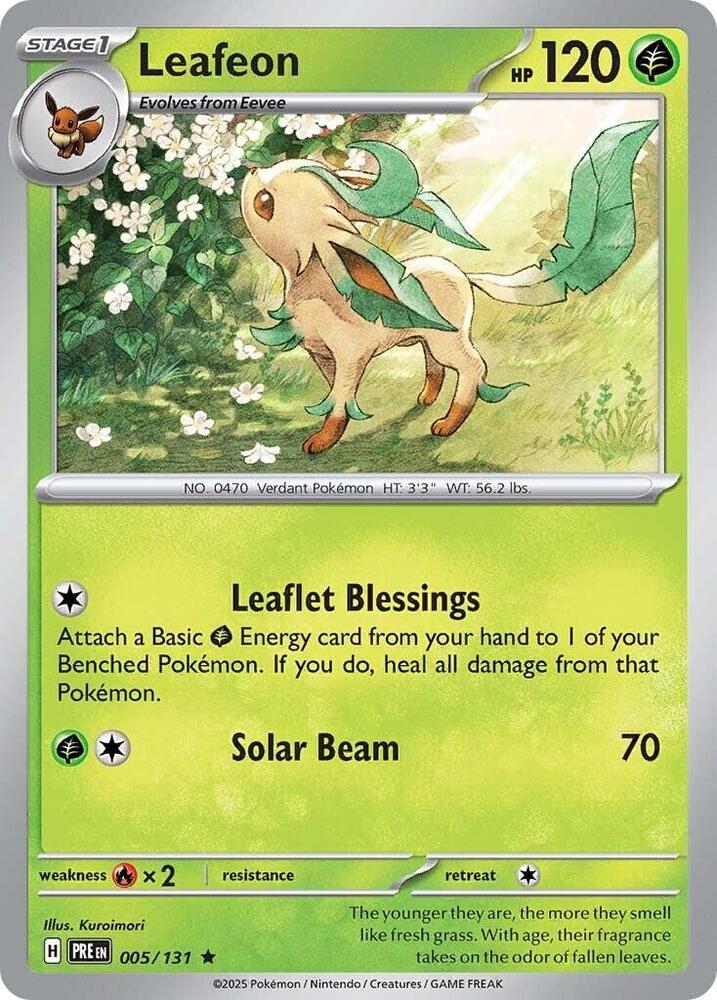 Leafeon - Prismatic Evolutions 005/131 Holo Rare