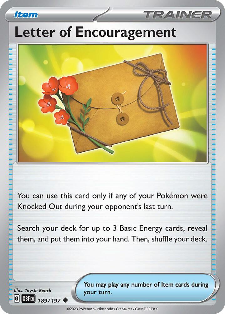 Letter of Encouragement - Obsidian Flames 189/197 Uncommon