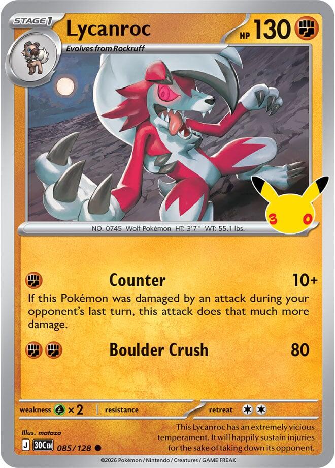 Lycanroc - 085/128 30th Celebration