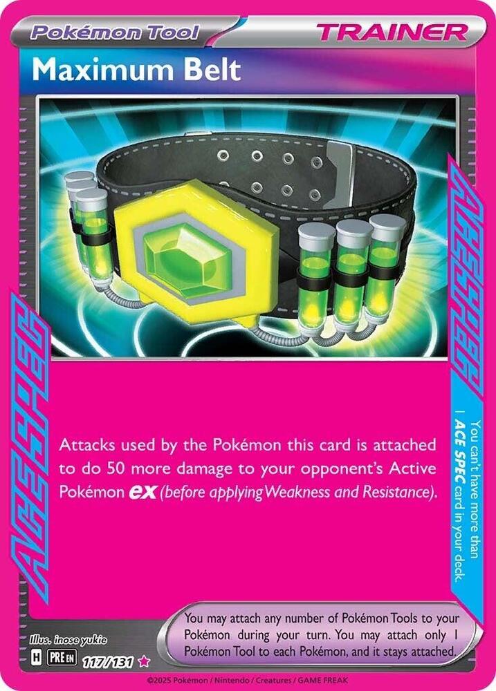 Maximum Belt - Prismatic Evolutions 117/131 Ace Spec Rare