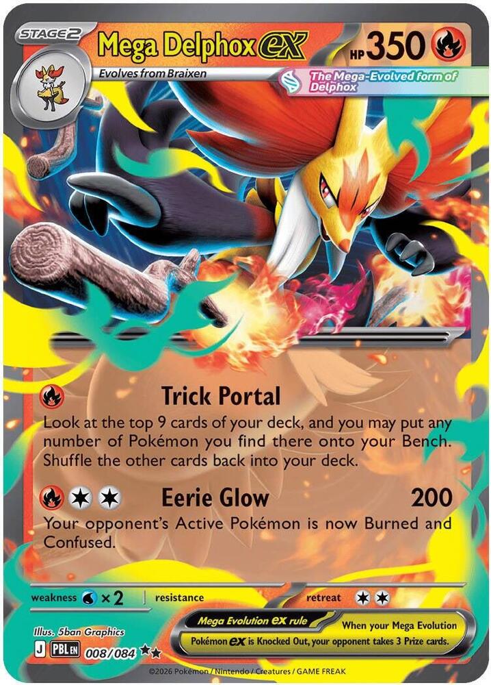 Mega Delphox ex - 008/084 Pitch Black