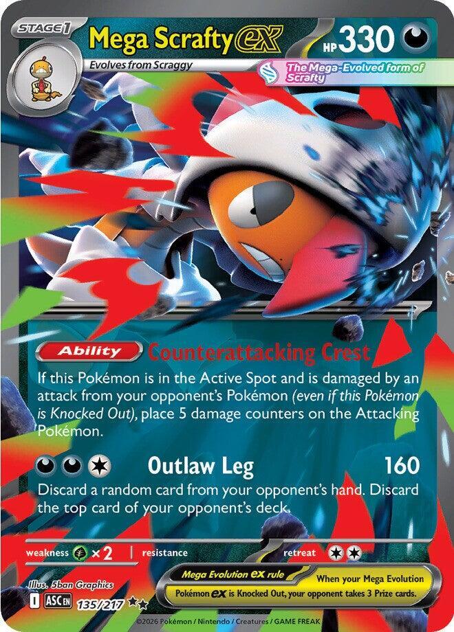 Mega Scrafty ex - 135/217 Ascended Heroes