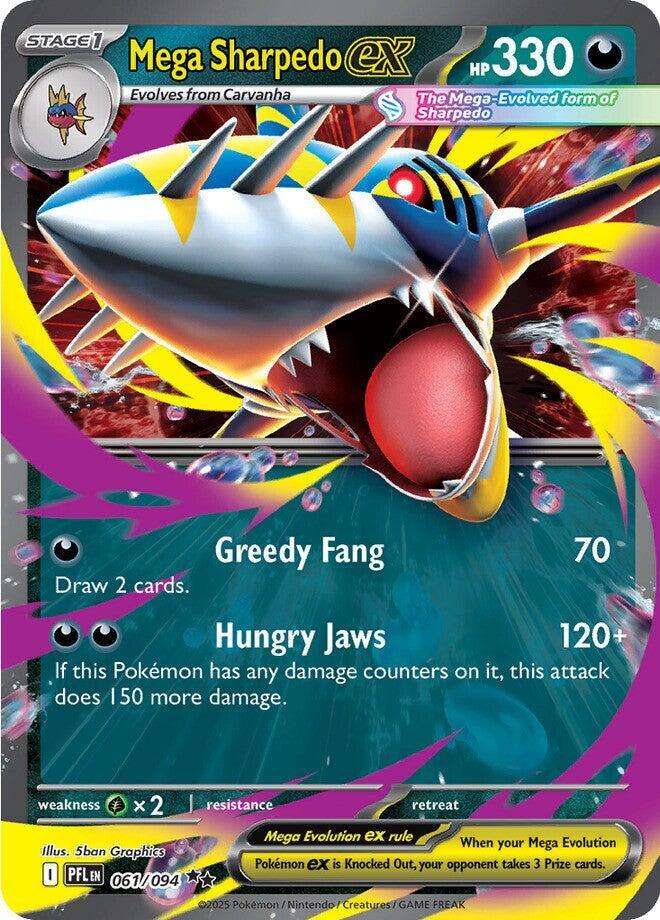 Mega Sharpedo ex - 061/094 Phantasmal Flames Inglés