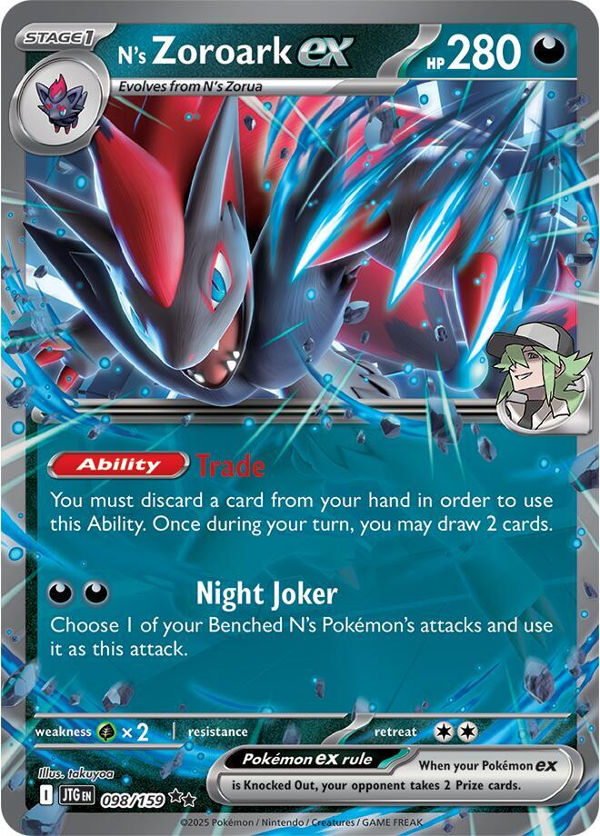 N's Zoroark EX - Journey Together 098/159 Double rare