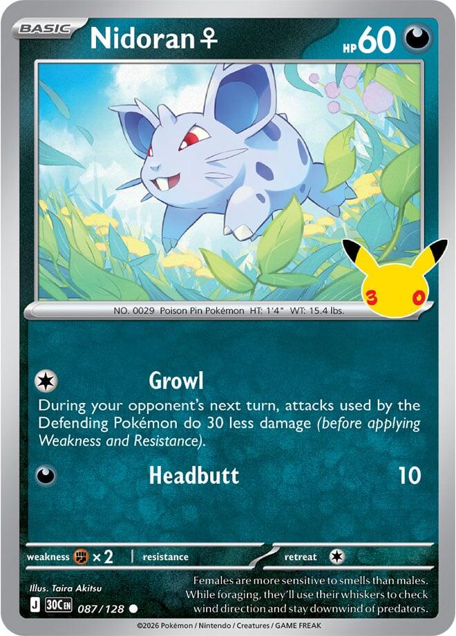 Nidoran F - 087/128 30th Celebration