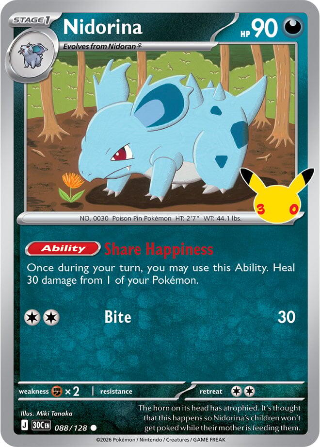 Nidorina - 088/128 30th Celebration