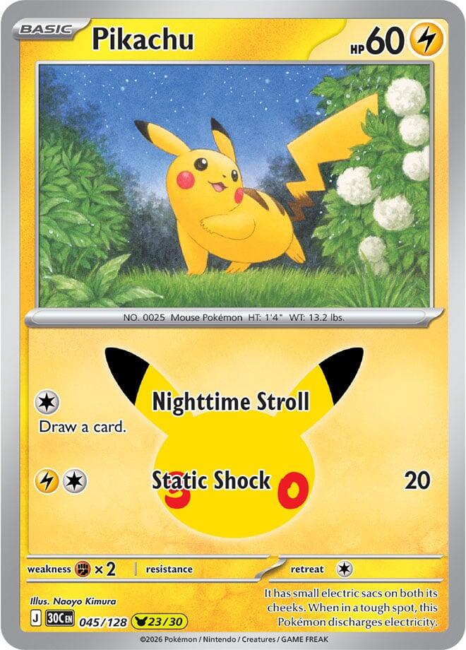 Pikachu 23 - 045/128 30th Celebration