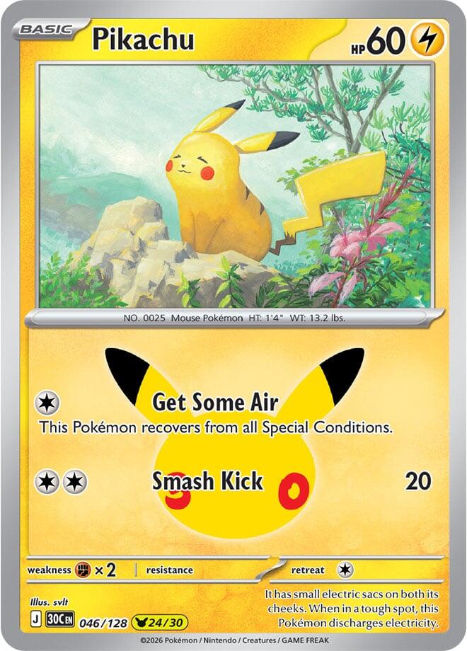 Pikachu 24 - 046/128 30th Celebration