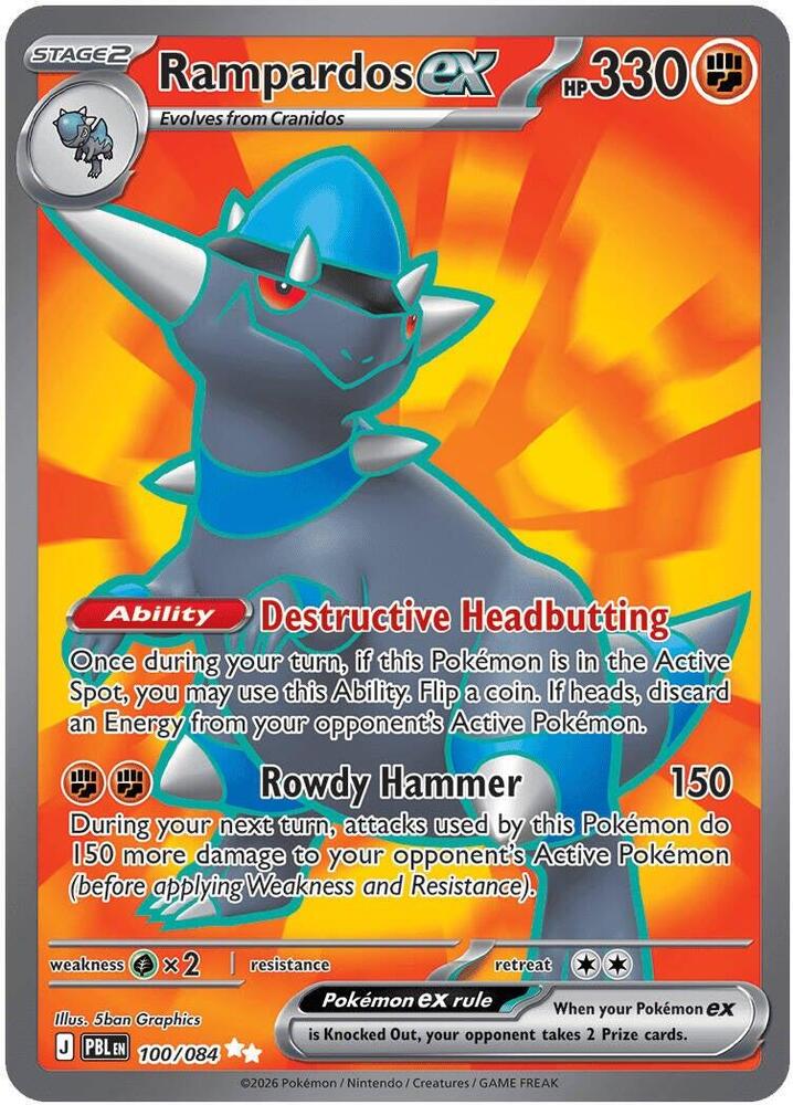 Rampardos ex - 100/084 Pitch Black Ultra Rare