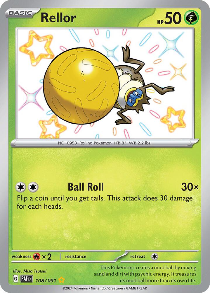 Rellor - Paldean Fates 108/091 Shiny Rare