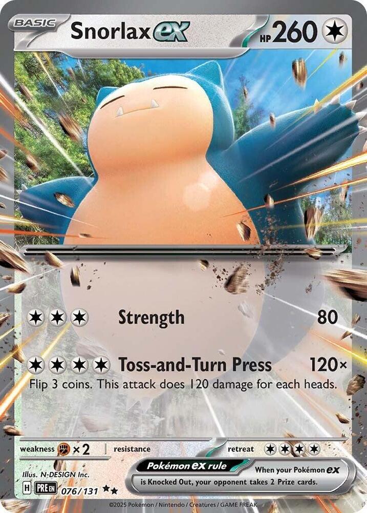 Snorlax EX - Prismatic Evolutions 076/131 Double Rare