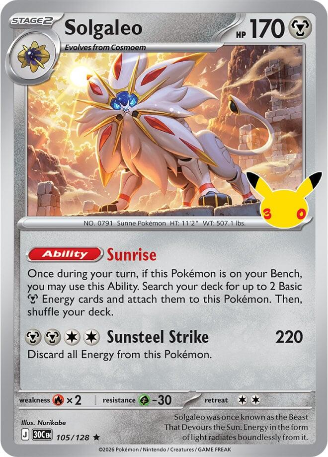 Solgaleo - 105/128 30th Celebration
