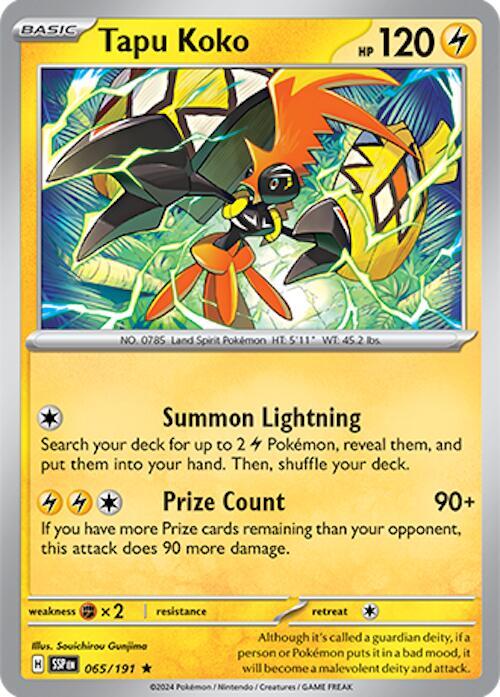 Tapu Koko - Surging Sparks 065/191 Holo Rare