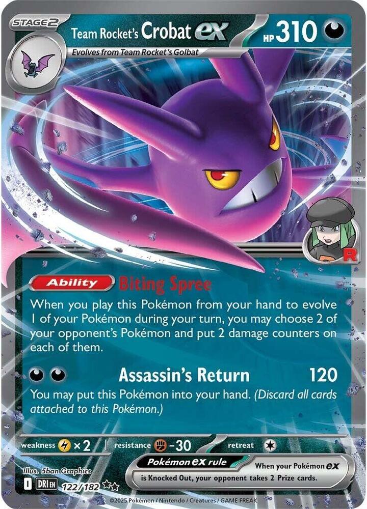 Team Rocket's Crobat ex - 122/182 Destined Rivals
