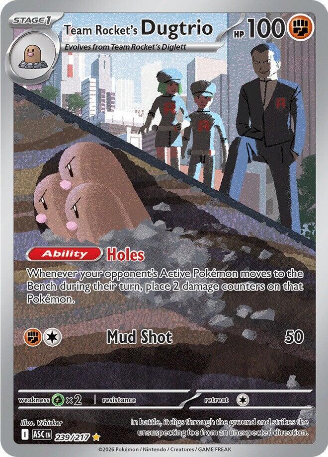 Team Rocket's Dugtrio - 239/217 Ascended Heroes Illustration Rare