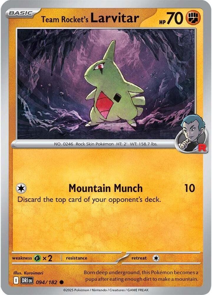 Team Rocket's Larvitar - Destined Rivals 094/182 Common