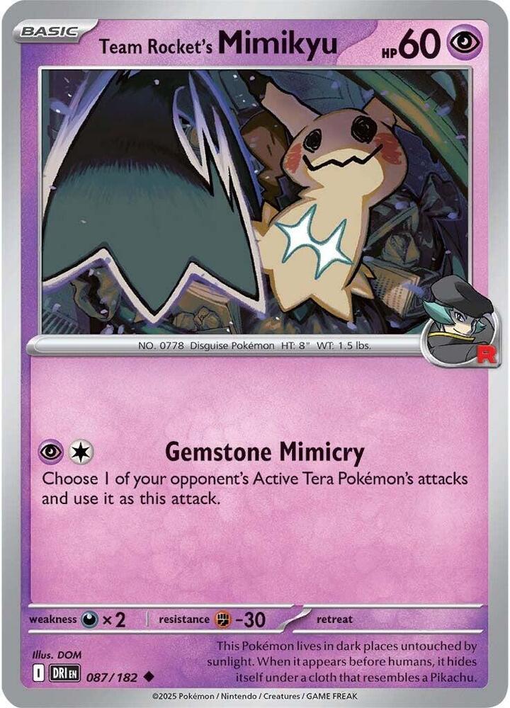 Team Rocket's Mimikyu - Destined Rivals 087/182 Uncommon