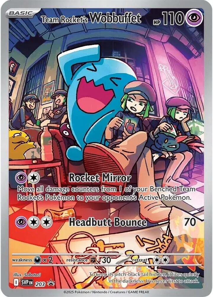 Team Rocket's Wobbuffet - 203 Scarlet & Violet Promo