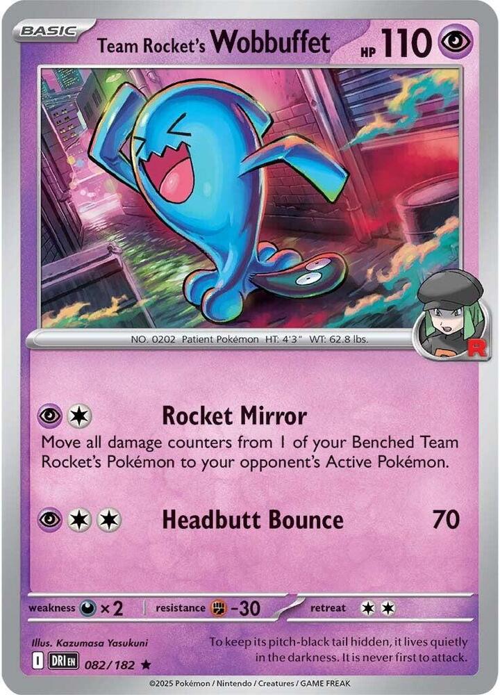 Team Rocket's Wobbuffet - Destined Rivals 082/182 Holo Rare