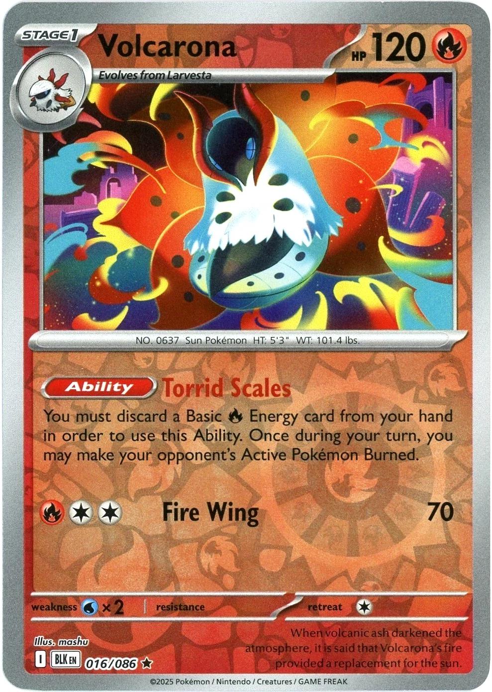 Volcarona - Black Bolt 016/086
