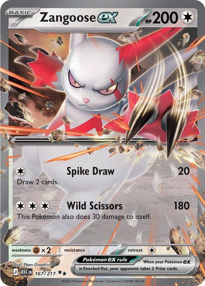 Zangoose ex - 167/217 Ascended Heroes